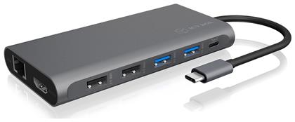 USB-C Docking Station με HDMI/DisplayPort 4K PD Ethernet (IB-DK4050-CPD) Icy Box