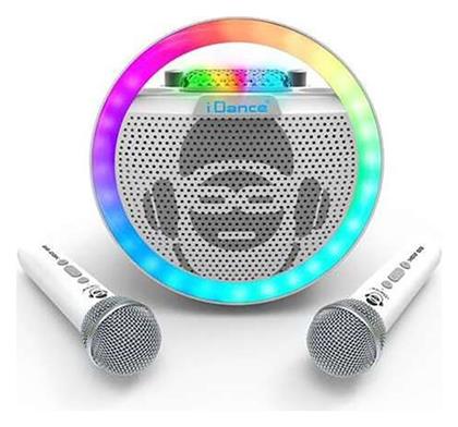 Ηχείο Karaoke με Ασύρματα Μικρόφωνα και Εφέ Φωτισμού BB20K σε Λευκό Χρώμα iDance