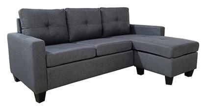 Idril Γωνιακός Καναπές Υφασμάτινος 205x162x84εκ. Γκρι - ArteLibre