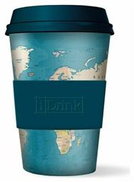 Map Κούπα Με Καπάκι Μπαμπού Μπλε 435ml iDrink