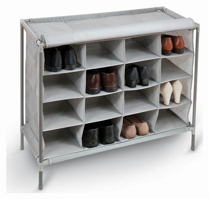 Υφασμάτινη Παπουτσοθήκη με 4 Ράφια 81x35x66cm - Domopak