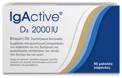 D3 Βιταμίνη 2000iu 60 μαλακές κάψουλες IgActive