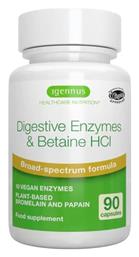Digestive Enzymes & Betaine Hcl 300mg 90 κάψουλες iGennus