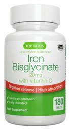Iron Bisglycinate With Vitamin C 20mg 180 ταμπλέτες iGennus