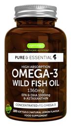 Omega 3 Wild Fish Oil Ιχθυέλαιο 1000mg 180 μαλακές κάψουλες iGennus