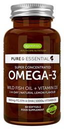 Omega 3 Wild Fish Oil & Vitamin D3 Ιχθυέλαιο 60 μαλακές κάψουλες iGennus