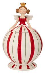 Χριστουγεννιάτικη Μπισκοτιέρα Κεραμική Λευκή Μ27xΠ17xΦ17εκ. Iliadis