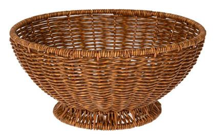 Διακοσμητικό Μπωλ Rattan Καφέ 24.5x24.5x12cm Iliadis