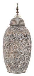 Διακοσμητικό Βάζο Κεραμικό Γκρι 20.5x15.5x47cm Iliadis