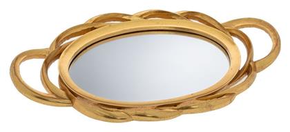 Διακοσμητικός Δίσκος Πολυρητίνης Οβάλ με Καθρέπτη 48.5x28x5cm Iliadis