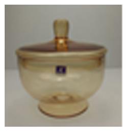 Φοντανιέρα Γυάλινη με Καπάκι 23x23cm Iliadis