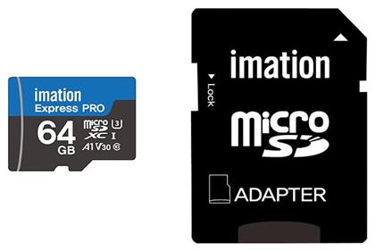 Express Pro microSDXC 64GB Class 10 U3 V30 A1 UHS-I Imation