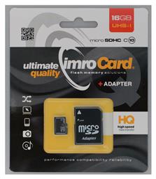 microSDHC 16GB Class 10 U1 UHS-I IMRO