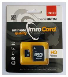 microSDHC 16GB Class 4 U1 UHS-I IMRO