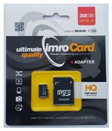 microSDHC 32GB Class 10 U1 UHS-I με αντάπτορα IMRO