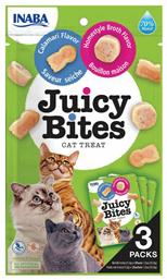 Churu Cat Juicy Bites Λιχουδιές Σνακ με Σπιτικό Ζωμό & Καλαμάρι για Ενήλικες Γάτες 33.9gr Inaba