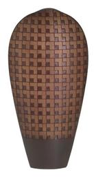 Διακοσμητικό Βάζο Πολυρητίνης Καφέ 23x11x46cm Inart