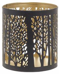 Κηροπήγιο Μεταλλικό σε Μαύρο Χρώμα 10x10x10εκ. Inart