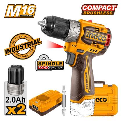 CDLI16682 Δραπανοκατσάβιδο 16V 2x2Ah Ingco