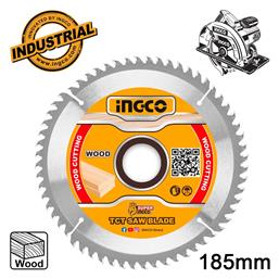 Δίσκος Κοπής Ξύλου με 60 Δόντια 185mm TSB118513 Ingco