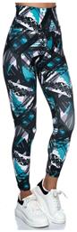 Training Γυναικείο Μακρύ Κολάν Ψηλόμεσο & Push Up Black/Blue Inizio