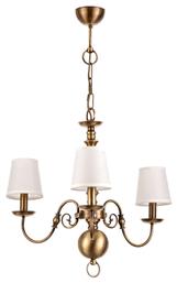 5309-3 Πολυέλαιος 3xE14 Ø60cm με Κεράκια Μπρούτζινος Οξυντέ (Χωρίς Καπέλα) 5309-3 Inlight