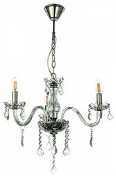 5314-3 Πολυέλαιος 3xE14 Ø55cm με Κεράκια Clear 5314-3-CLEAR Inlight