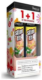 Slim Fit CLA + L-Carnitine + Πράσινο Τσάι 2 x 20 αναβράζοντα δισκία Ino Plus
