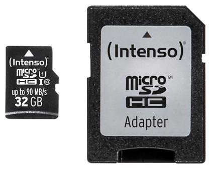 Professional microSDHC 32GB Class 10 U1 UHS-I με αντάπτορα Intenso