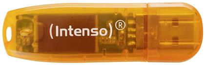 Rainbow Line 64GB USB 2.0 Stick Πορτοκαλί Intenso
