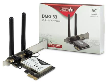 Inter-Tech DMG-33 Ασύρματη Κάρτα Δικτύου Wi‑Fi 5 (1300Mbps) PCI-e - Inter Tech