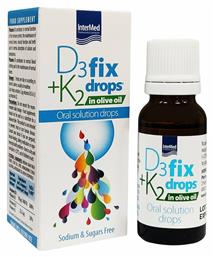 InterMed D3 + K2 Fix Drops In Olive Oil Βιταμίνη 12ml - Intermed