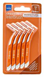 InterMed Ergonomic InterBrush Μεσοδόντια Βουρτσάκια με Λαβή 0.45mm Πορτοκαλί 5τμχ - Intermed