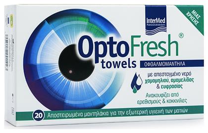 InterMed OptoFresh Μαντηλάκια Καθαρισμού Βλεφάρων για Αλλεργίες 20τμχ - Intermed
