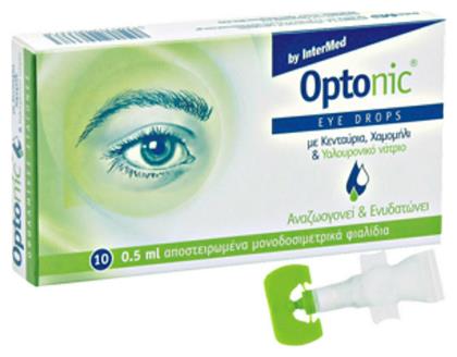 InterMed Optonic Οφθαλμικές Σταγόνες με Υαλουρονικό Οξύ 10x0.5ml - Intermed