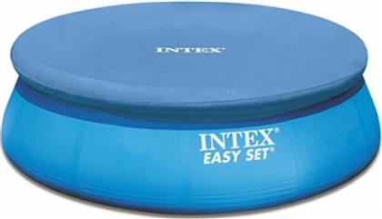 Intex Αντηλιακό Στρογγυλό Προστατευτικό Κάλυμμα Πισίνας Easy Set με Σκελετό Διαμέτρου 457εκ.
