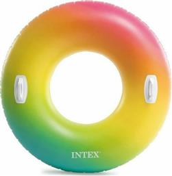 Intex Παιδικό Σωσίβιο Κουλούρα Rainbow Ombre με Χειρολαβές και Διάμετρο 122εκ. από 9 Ετών Πολύχρωμο