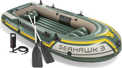Intex Seahawk 3 Φουσκωτή Βάρκα 3 Ατόμων Πράσινη με Κουπιά & Τρόμπα 295x137εκ.