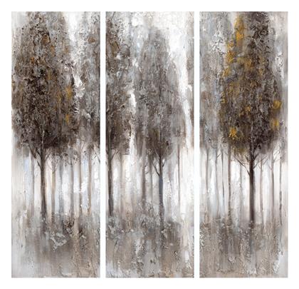 Bossen Μαύρο/Λευκό Πίνακας σε Καμβά 90x90cm InTheBox