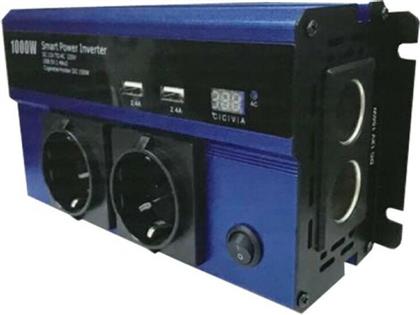 Inverter Αυτοκινήτου QY-7011 1000W για Μετατροπή 12V DC σε 220V AC με 2xUSB από το Electronicplus