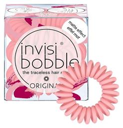 Original Matte Effect 3τμχ Σπιράλ Λαστιχάκια Ροζ Invisibobble