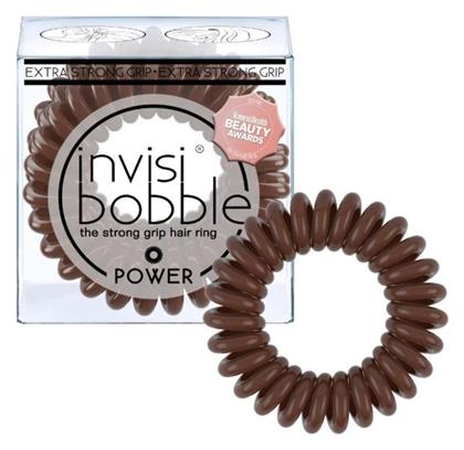 Original Σπιράλ Λαστιχάκια Pretzel Brown 3τμχ Invisibobble