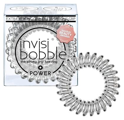 Power 3τμχ Σπιράλ Λαστιχάκια Διάφανο 3τμχ Invisibobble