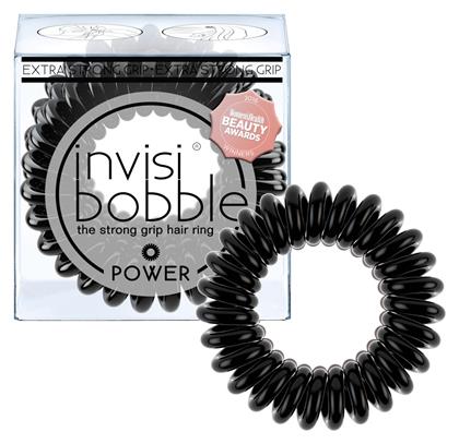 Power 3τμχ Σπιράλ Λαστιχάκια Μαύρο 3τμχ Invisibobble