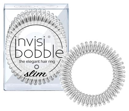 Slim 3τμχ Σπιράλ Λαστιχάκια Ασημί 3τμχ Invisibobble