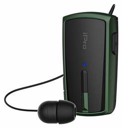 RH120 In-ear Bluetooth Handsfree Ακουστικό Πέτου Μαύρο / Πράσινο iPro