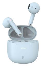 TW100 In-ear Bluetooth Handsfree Ακουστικά με Θήκη Φόρτισης Γαλάζιο iPro