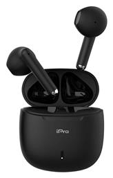TW100 In-ear Bluetooth Handsfree Ακουστικά με Θήκη Φόρτισης Μαύρα iPro