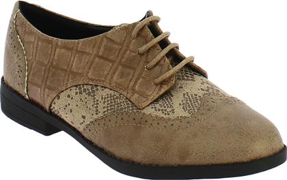 IQ Shoes Γυναικεία Derby σε Μπεζ Χρώμα από το Miss Reina