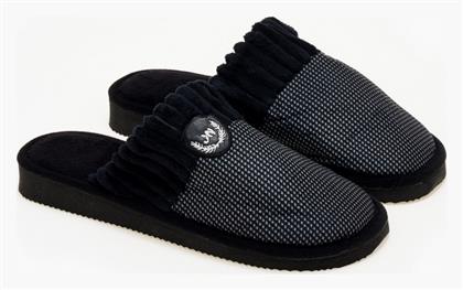 Χειμερινές Ανδρικές Παντόφλες Μαύρες Issue Fashion